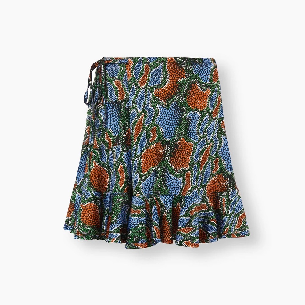 Chlo Python-Print Tie-Side Jersey Ruffle Skirt - image 8